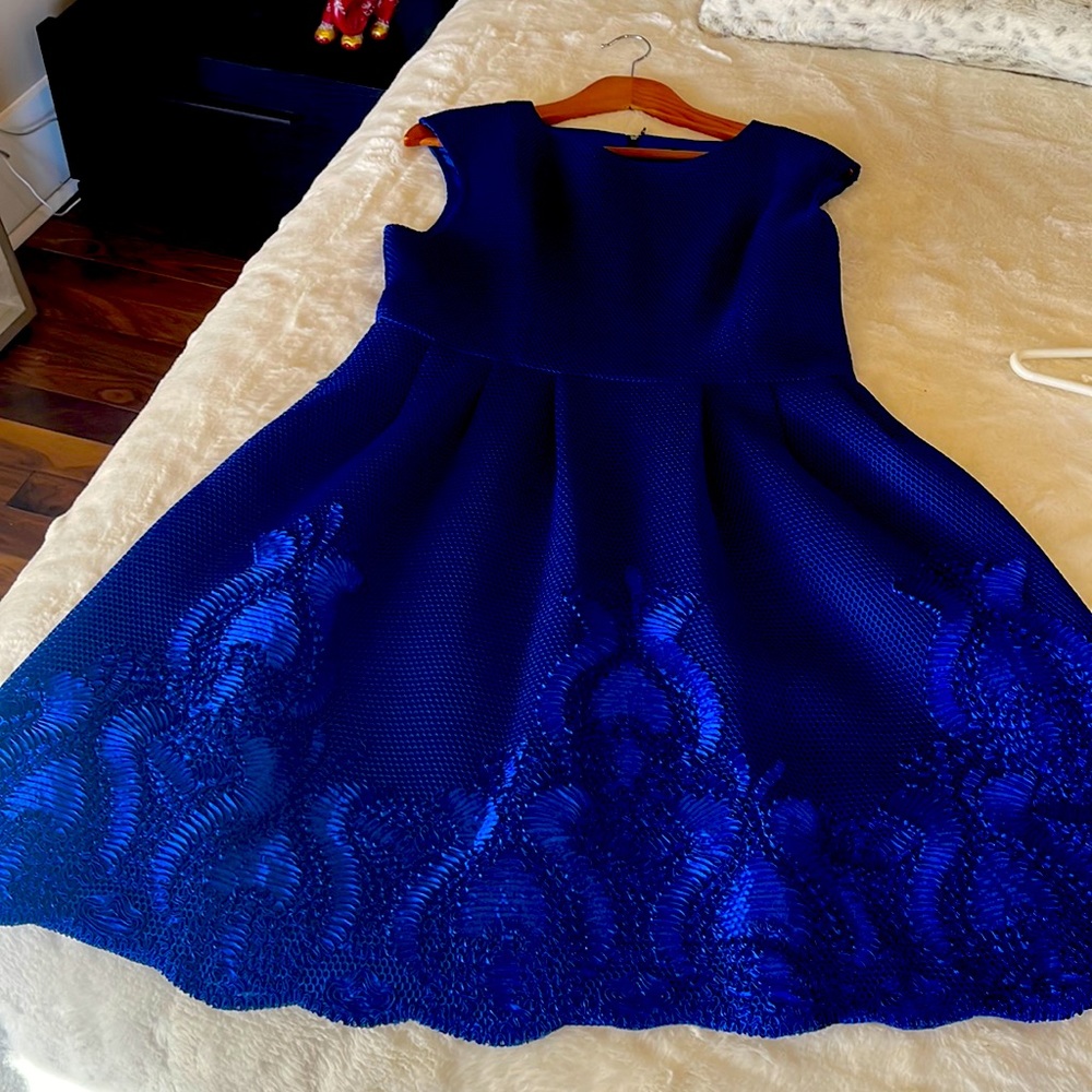 Electric blue cocktail dress
